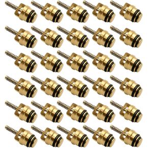 30pcs M10 النحاس النحاسي تكييف الهواء ، طقم صمام AC ملاءمة لـ BAS03009 MT0065 59356 FORD 4L3Z19D701A GM 10245619 Chrysler 4882331 ، Fit for 134a و R12 Systems