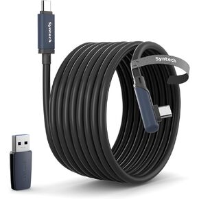 Syntech Link Cable Compatible with Meta/Oculus Quest 2 Accessories and PC/Steam VR, 16FT Upgraded Type C Cable with USB 3.0 Adapter, High Speed Data Transfer Charging Cord for VR Headset in Kuwait