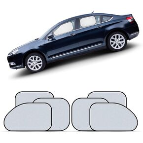 6 PCS Car Car Window Window ، وأشعة الشمس والحماية من الحرارة Sunshade للنوافذ الخلفية والجانبية ، وتركيب كأس الشفط ، و Sunshade Sunshade ، عالميًا ، لمعظم السيارات (الفضة)