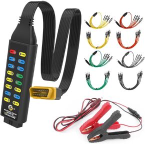 كاشف بروتوكول OBD2 Breakout Box للتشخيصات الاحترافية للسيارات مع 16 دبوس يمكن أن يتخطى الصندوق و 4 مم Jack Jack Multi-Function لمراقبة أراضي اتصالات الاتصال