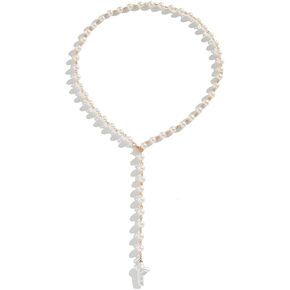Rosary Necklace for Women Pearl Cross Necklaces Catolicos Christian First Confirmation Gifts Long Lariat Necklace for Women
