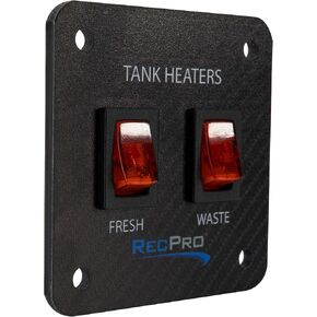 RecPro RV Toggle Switch | RV Tank System Control Panel Switch | Gang Kit System | Tank Heating Pad Toggle Switch | RV Tank Heater Panel (1 Toggle)