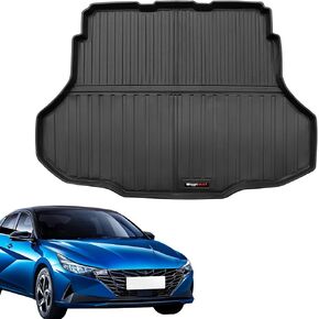 Custom Fit Cargo Liner for 2021-2024 2025 Hyundai Elantra & Elantra N Accessories All Weather Protection TPE Rubber Black (Cargo Liner)
