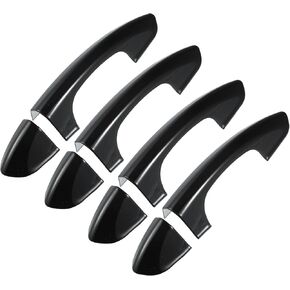 X AutoHaux 4pcs ABS Side Door Door Cover Trim for Ford Fusion Mondeo 2013-2019 for Ford Edge 2015-2022 غطاء مقبض الباب الخارجي الأسود