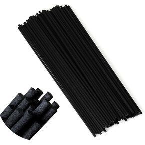 العصي الناشر القصب من الألياف السوداء العصي 20pcs 43 سم × 5 مم من الألياف السوداء القصب العصي الناشر العصي الناشر الكثيف القصب العصي العصي الناشر لزيوت مختلفة من ألياف إعادة ملء الألياف لناديات النشرات