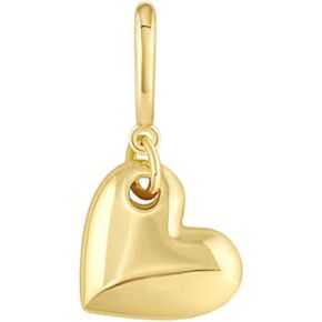 gorjana - Lou Heart Parker Charm - 18k Gold Plated Brass - Elegant Heart Design - Easy Hinge Closure - Personalize Your Jewelry - Lightweight Comfort
