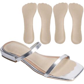 4 Count Pigskin High Heel Inserts Women, Cushion Insoles for Dress Shoes Anti-Slip, Adhesive Arch Support Shoe Inserts Shock Absorb, Insoles for Flats Open Toe Shoes No Show, S 5-8 in Saudi Arabia