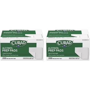 Curad Alcohol Disinfectant Prep Pads, 2-ply, Medium Size, 200 Count in Saudi Arabia
