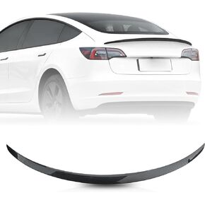 يناسب المفسد الخلفي لنموذج Tesla Y 2021-2024/Model 3 2021-2024 ، الإصدار الذي تمت ترقيته لنماذج طراز 3/Y متعددة ، لملحقات Model Y Model 3 (نمط ألياف الكربون اللمعان)