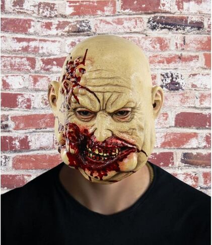 مخيف الجزار الجزار القديسين أقنعة ، قناع الهالوين الفم الدموي للبالغين ، زاحف هالوين مصاص دماء أقنعة الوجه الكامل ، قناع الرعب آكلي لحوم البشر. قناع تأثيري الأشرار الميت الشرير للرجل امرأة تنكر حزب الشر in Kuwait