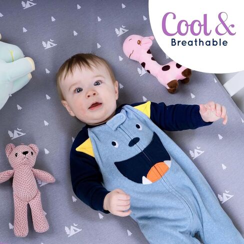 GROW WILD Pack n Play Sheets | Mini Crib Sheets 3-Pack, Soft Pack and Play Sheets, Premium Bassinet Sheet, Blue White Gray Stars Constellations in Saudi Arabia