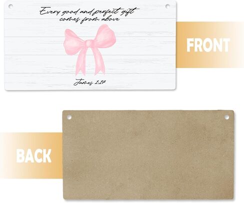 CGBHW Coquette Pink Bow Bible Verses Wooden Sign, Girly Religious Christian Scripture Hanging Sign Wall Decor for Prayer Room, Fearfully And Wonderfully Made Door Decor 12 x 6 Inch in Kuwait