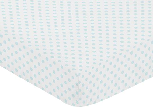 Sweet Jojo Designs Navy Blue and Pink Watercolor Floral Girl Fitted Mini Crib Sheet Baby Nursery for Portable Crib or Pack and Play - Blush, Green and White Shabby Chic Rose Flower in Saudi Arabia