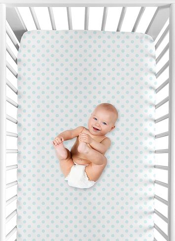 Sweet Jojo Designs Navy Blue and Pink Watercolor Floral Girl Fitted Mini Crib Sheet Baby Nursery for Portable Crib or Pack and Play - Blush, Green and White Shabby Chic Rose Flower in Saudi Arabia