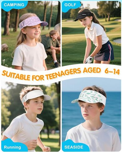 قبعات Kids Sun Visor for Girls Boys Lightweight Upf55 in Kuwait