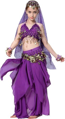 Breevo Girl's Dance Costumes Party Dress Halloween Costumes Pink 4T-16 in Saudi Arabia