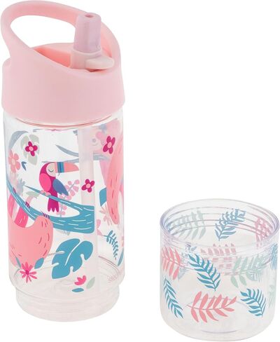Stephen Joseph, Kids Sip and Snack Water Bottle, 12 oz Tritan BPA Free, Drink and Snack Water Bottle for Girls & Boys, Back to School Water Bottle, Pink Dino in Saudi Arabia