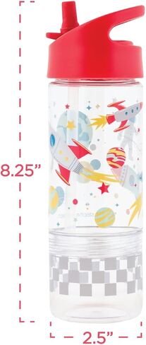 Stephen Joseph, Kids Sip and Snack Water Bottle, 12 oz Tritan BPA Free, Drink and Snack Water Bottle for Girls & Boys, Back to School Water Bottle, Pink Dino in Saudi Arabia