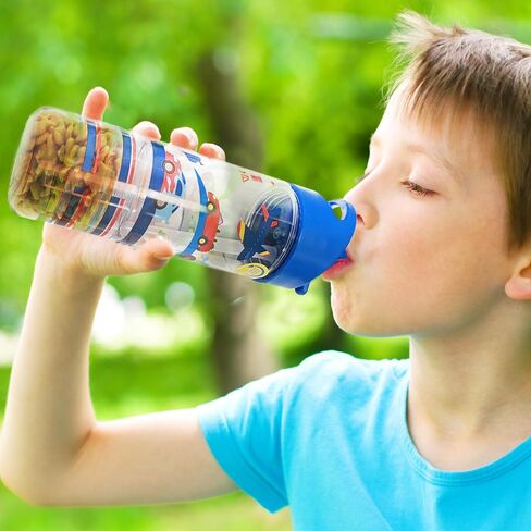Stephen Joseph, Kids Sip and Snack Water Bottle, 12 oz Tritan BPA Free, Drink and Snack Water Bottle for Girls & Boys, Back to School Water Bottle, Pink Dino in Saudi Arabia