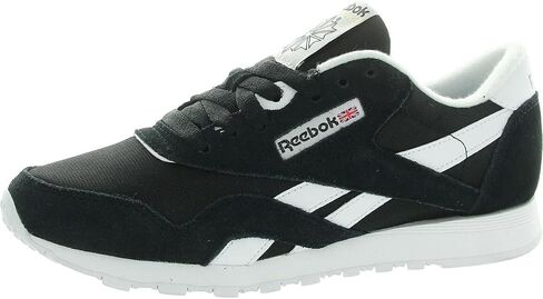 Reebok Women's Classic Nylon Sneaker, Black/White, 10.5 in Kuwait