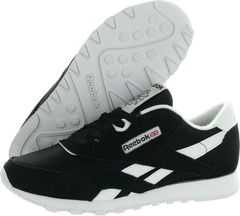 Reebok Women's Classic Nylon Sneaker, Black/White, 10.5 in Kuwait