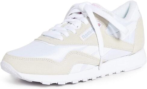 Reebok Women's Classic Nylon Sneaker, Black/White, 10.5 in Kuwait