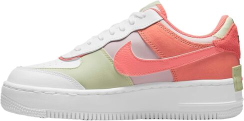 Nike Women's Air Force 1 Shoe, White/Magic Ember/Crimson Bliss/Lime Ice, 9 in Saudi Arabia