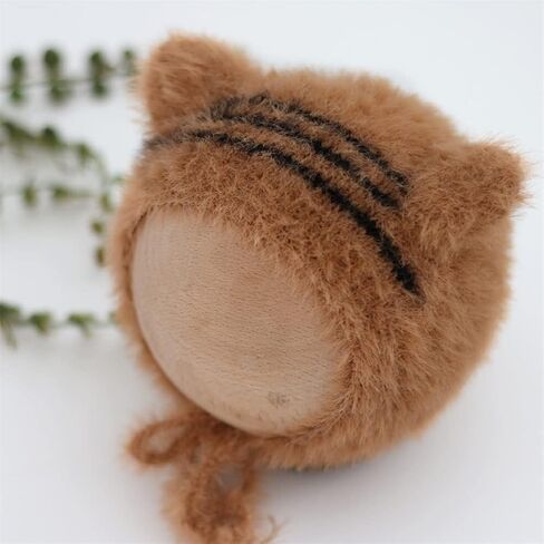 Coberllus Newborn Photography Props Boy Girl Tiger Hat and Footed Romper Baby Photo Props Newborn Photo Shoot Bodysuit Outfit in Saudi Arabia
