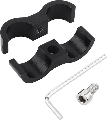 8 Pcs AN6 Hose Separator Clamp, Aluminum Alloy Double Hole Oil Line Clamp, with Hexagon Wrench for Oil Gas Line and Water Pipe, Black in Saudi Arabia
