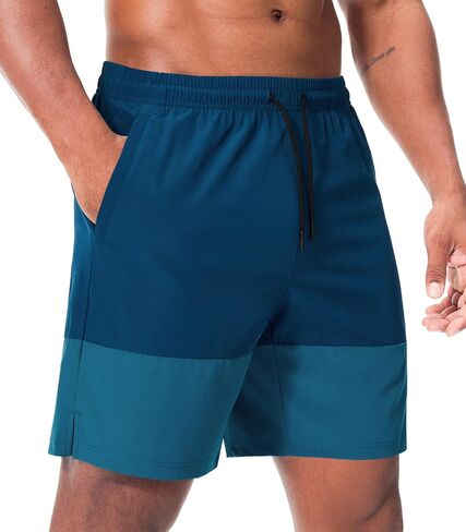 Suwangi Men’s Athletic Gym Shorts Workout Casual Running Shorts for Men Lightweight Quick-Dry Sweat Short with Zipper Pocket in Saudi Arabia