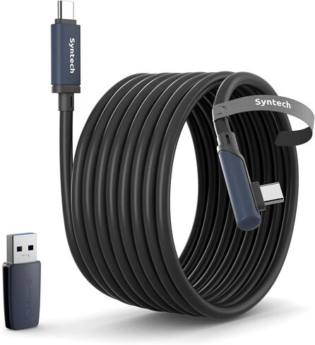 Syntech Link Cable Compatible with Meta/Oculus Quest 2 Accessories and PC/Steam VR, 16FT Upgraded Type C Cable with USB 3.0 Adapter, High Speed Data Transfer Charging Cord for VR Headset in Kuwait