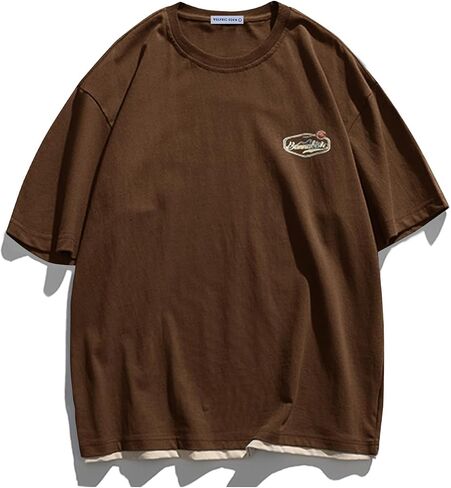 Aelfric Eden Mens كبير القمصان Tees Tees طباعة طاقم الرقبة القطن قمم الشارع قميص غير رسمي in Kuwait