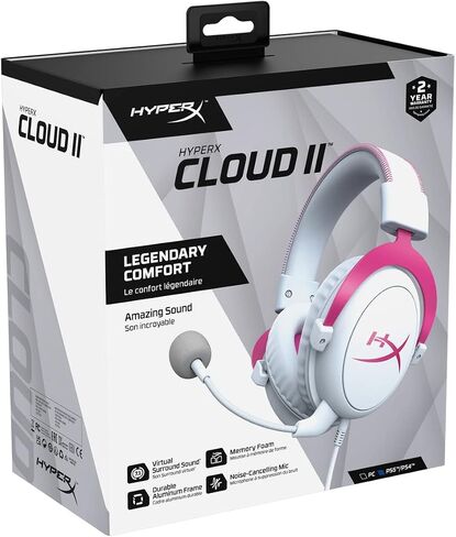 سماعة الألعاب HyperX Cloud II - صوت محيطي 7.1 - وسادات أذن من إسفنج الذاكرة - إطار من الألومنيوم المتين - تعمل مع أجهزة الكمبيوتر الشخصية، PS4، PS4 PRO، Xbox One، Xbox One S - Gun Metal (KHX-HSCP-GM) in Saudi Arabia