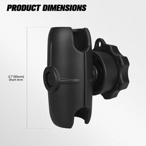 3.42" Aluminum Double Socket Arm for 1.5 Inch Ball Mount, C Size 38mm Ball Components, Heavy Duty 1.5 Inch Arm Compatible with RAM Mounts System for Marine, Phone Mount(Anti-Theft) in Kuwait