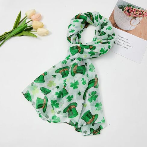 American Trends St Patrick Scarf for Women Irish Scarf St Patrick Gift Scarf St Patrick Costume Scarf Lightweight Scarf in Saudi Arabia
