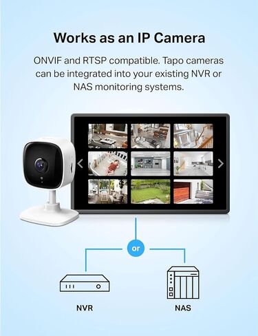 TP-Link New Tapo 2K Indoor Security Camera for Baby Monitor, Pet Camera | Motion Detection | 2-Way Audio | Night Vision | Cloud & SD Card Storage | Works w/Alexa & Google Home | Black | Tapo C111 in Kuwait