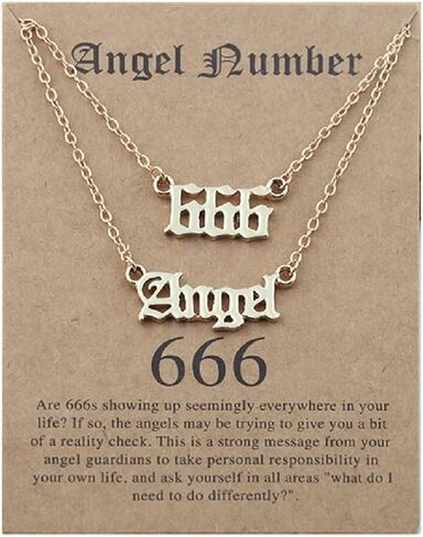 COLORFUL BLING Multilayer Number Pendant Necklace Layered Y Necklace Wish Card 000 1111 111 222 333 444 555 666 777 888 999 Numerology Lucky Jewelry for Women in Saudi Arabia