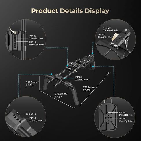 SMALLRIG Universal Basic Camera Shoulder Mount Kit for DSLR, Mirrorless, and Small Camera Shoulder Rig - 2896 in Saudi Arabia