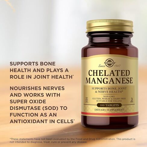 Solgar Chelated Manganese Tablets, 100 Tabs in Saudi Arabia