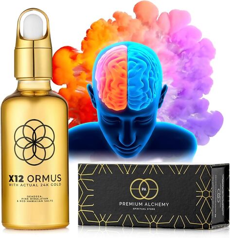 Ormus Monoatomic Gold Concentrate (HIGH Potency x12) - 1.7 fl. oz. (50 ml) - Made by Real Alchemists Using 24k Food-Grade Gold, Dead Sea Salt, Pink Himalayan Salt, and Red Hawaiian Salt in Saudi Arabia