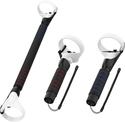 AMVR Handle Attachments Accessories for Quest 2/Quest/Rift S Controllers Extensions, Vr Gorilla Tag Long Arms Extension Grip,Compatible with Oculus/Meta Quest 2 Beat Saber Handle, Supernatural, etc. in Saudi Arabia