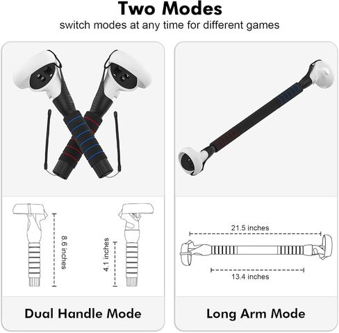 AMVR Handle Attachments Accessories for Quest 2/Quest/Rift S Controllers Extensions, Vr Gorilla Tag Long Arms Extension Grip,Compatible with Oculus/Meta Quest 2 Beat Saber Handle, Supernatural, etc. in Saudi Arabia