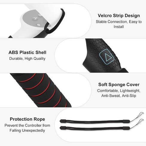 AMVR Handle Attachments Accessories for Quest 2/Quest/Rift S Controllers Extensions, Vr Gorilla Tag Long Arms Extension Grip,Compatible with Oculus/Meta Quest 2 Beat Saber Handle, Supernatural, etc. in Saudi Arabia