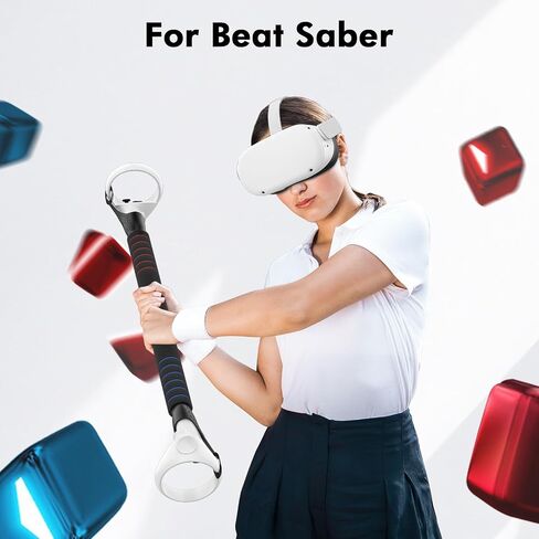 AMVR Handle Attachments Accessories for Quest 2/Quest/Rift S Controllers Extensions, Vr Gorilla Tag Long Arms Extension Grip,Compatible with Oculus/Meta Quest 2 Beat Saber Handle, Supernatural, etc. in Saudi Arabia