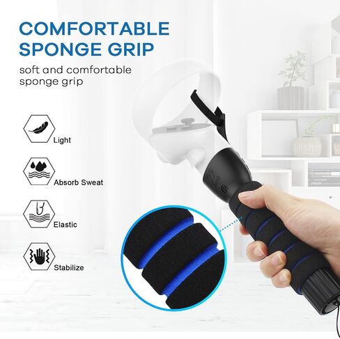 AMVR Handle Attachments Accessories for Quest 2/Quest/Rift S Controllers Extensions, Vr Gorilla Tag Long Arms Extension Grip,Compatible with Oculus/Meta Quest 2 Beat Saber Handle, Supernatural, etc. in Saudi Arabia