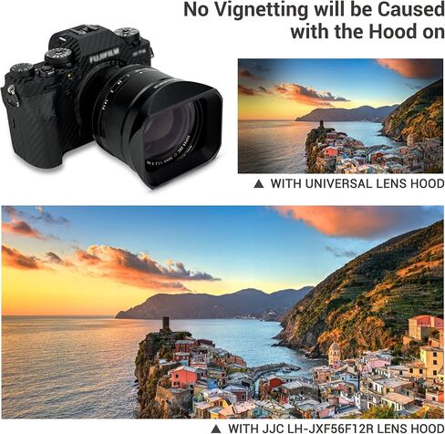JJC Metal Square Lens Hood for Fujifilm Fujinon XF 16-80mm F4 R OIS WR Lens on Fuji X-T5 X-T4 X-T3 X-T2 X-T30 II X-T20 X-T200 X-T100 X-S10 X-Pro3 X-Pro2 X-H2S X-H2 X-E4 X-E3 Camera with Lens Hood Cap in Kuwait