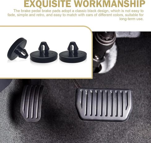 12 PCS Brake Pedal Pad, Stabilizing Structure Clutch Pedal Brake Light Switch Limit Pad Cushion, Portable Replacement Accessories, Suitable for Most Cars (Black) in Saudi Arabia