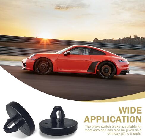 12 PCS Brake Pedal Pad, Stabilizing Structure Clutch Pedal Brake Light Switch Limit Pad Cushion, Portable Replacement Accessories, Suitable for Most Cars (Black) in Saudi Arabia