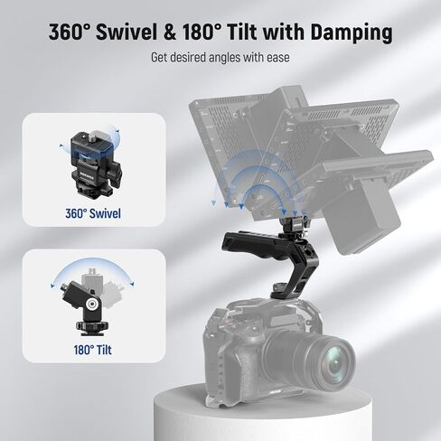 NEEWER Video Camera Cage Rig with Arca Type Base, Dual Grips, 3/8" ARRI Locating & 1/4" Threads, Cold Shoes, Universal Camera Stabilizer Compatible with SmallRig NEEWER Baseplate 15mm Rods, CA016 in Kuwait