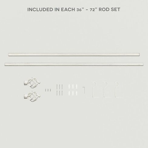 Exclusive Home Curtains Torch 1" Curtain Rod and Finial Set, 66"-120", Matte White in Saudi Arabia